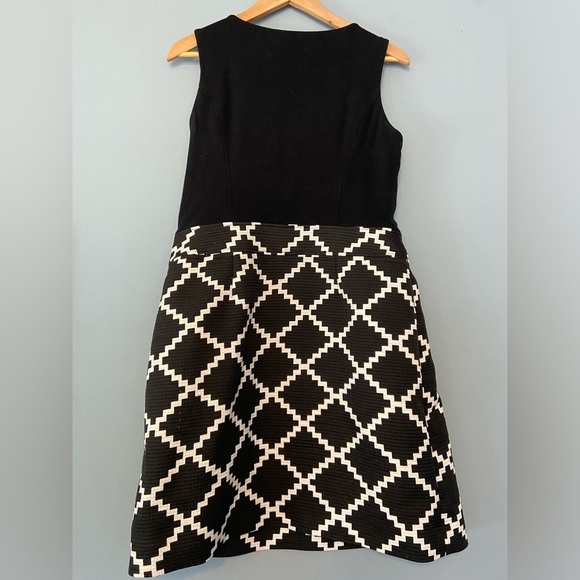 Nine West Black and White Geometric Midi Dress - Picture 4 of 6